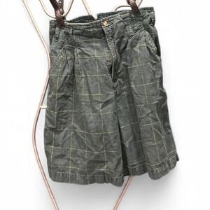 90s retro mom shorts Green plaid size 12 (L7)